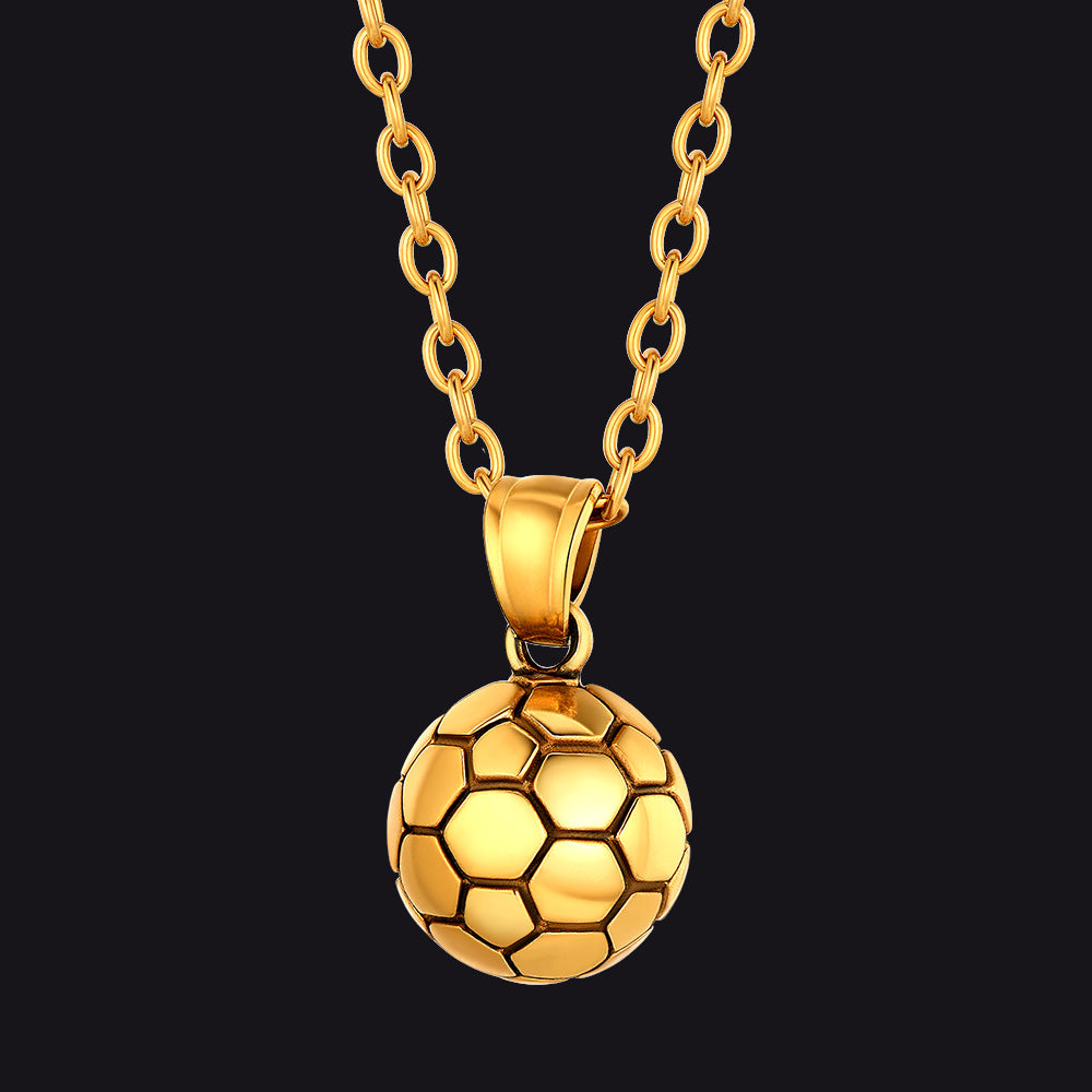 Soccer Pendant Necklace for Sport Fans and Player