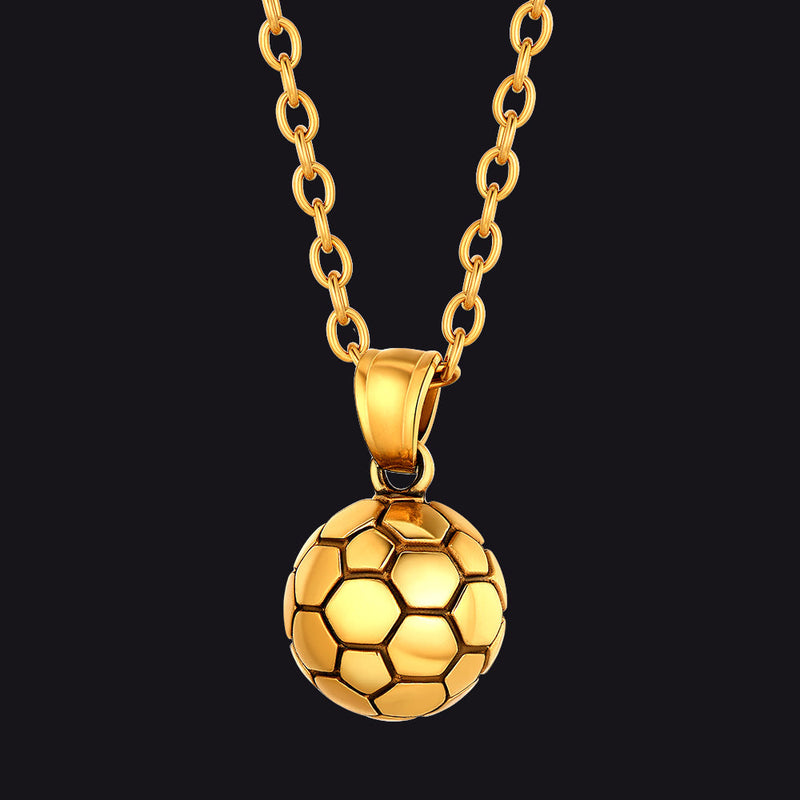 Soccer Pendant Necklace for Sport Fans and Player