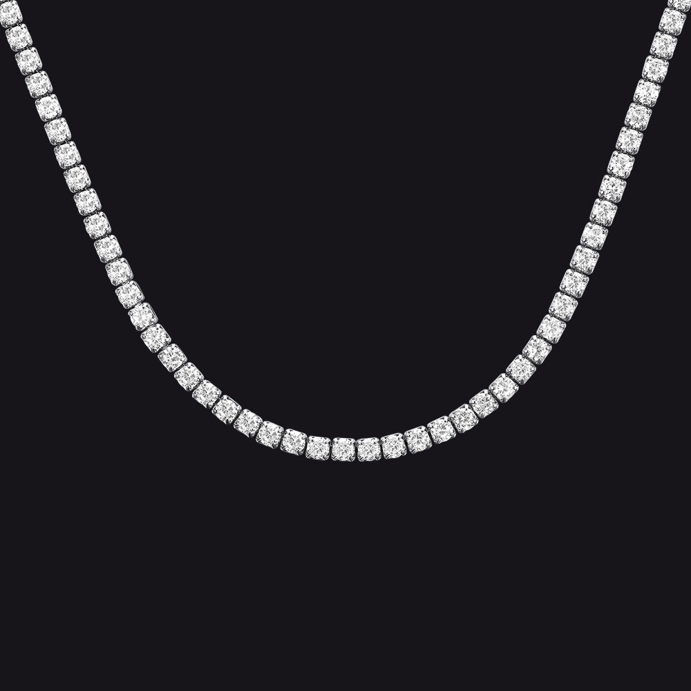 3mm Bling Cubic Zirconia Chain Necklace for