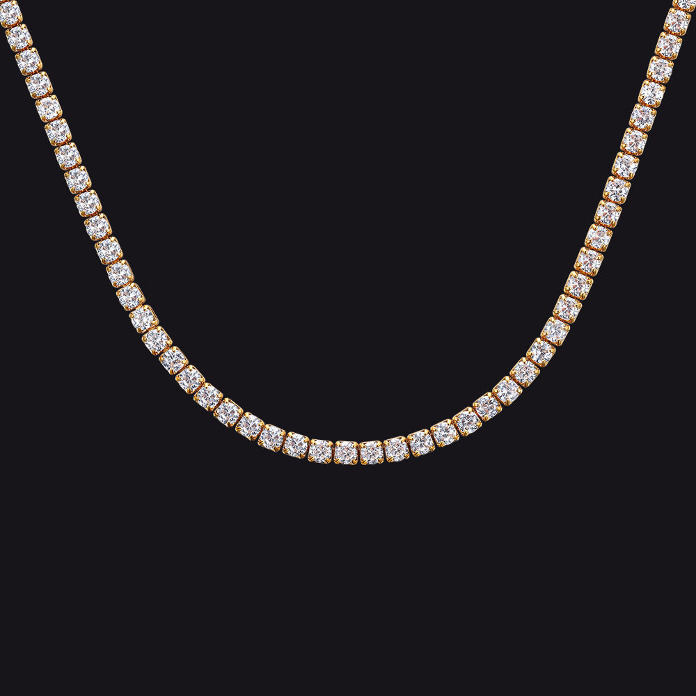 3mm Bling Cubic Zirconia Chain Necklace for