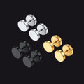 Punk Round Fake Plug Stud Earrings Set – 3 Pairs | 6mm & 8mm