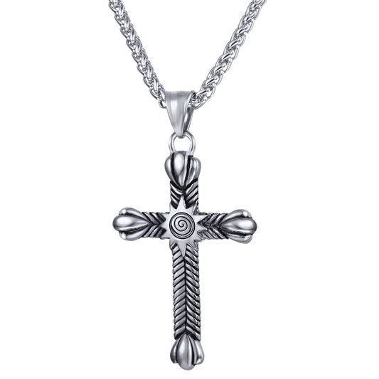 Stainless Steel Cross Crucifix Necklace for