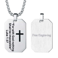 Christian Luke 1:37 Dog Tag Necklace for /