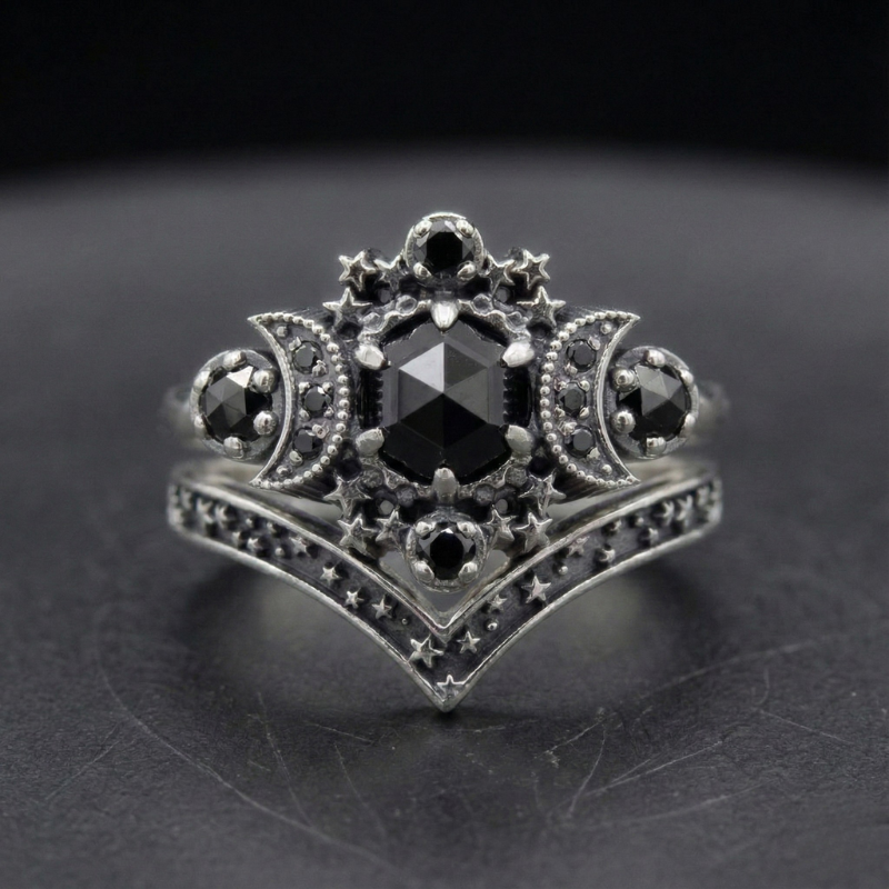 Triple Moon Ring