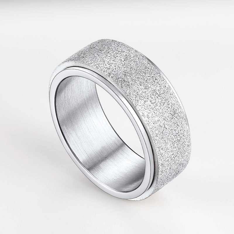 Faithheart Glitter Finish Fidget Anxiety Ring Stainless Steel