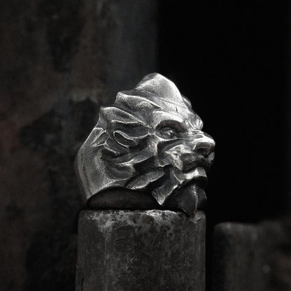 3d Lion Sterling Silver Beast Ring