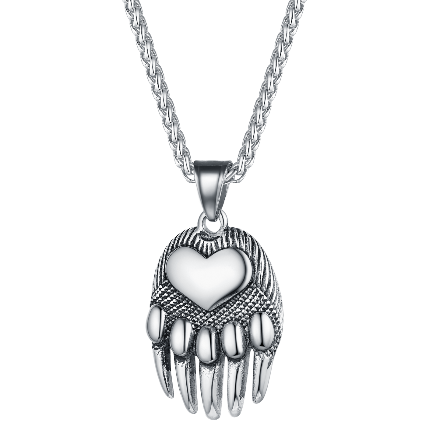 Viking Bear Paw Pendant Necklace Jewelry for