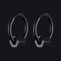 Flash Punk Hexagon Piercing Hoop Earrings for