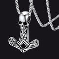 Flash Viking Skull Spear Pendant Necklace for