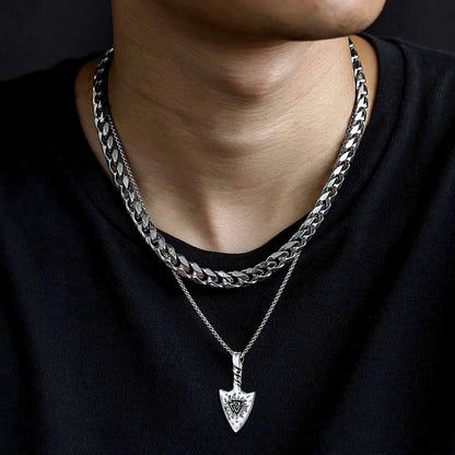 Flash Viking Gungnir Necklace With Valknut Amulet Jewelry for