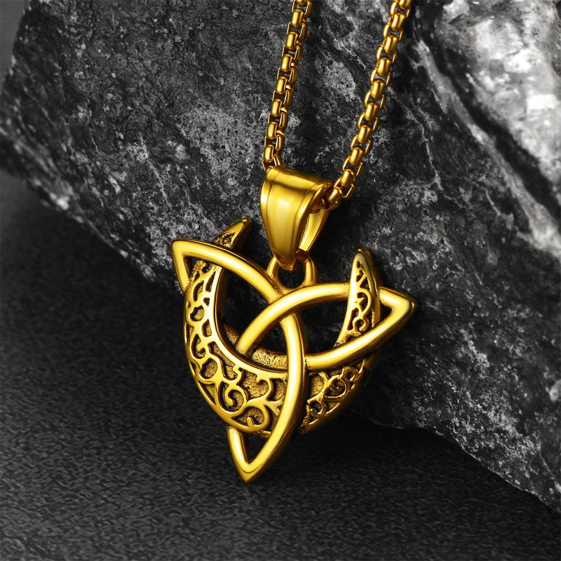 Celtic Knot Moon Goddess Necklace for