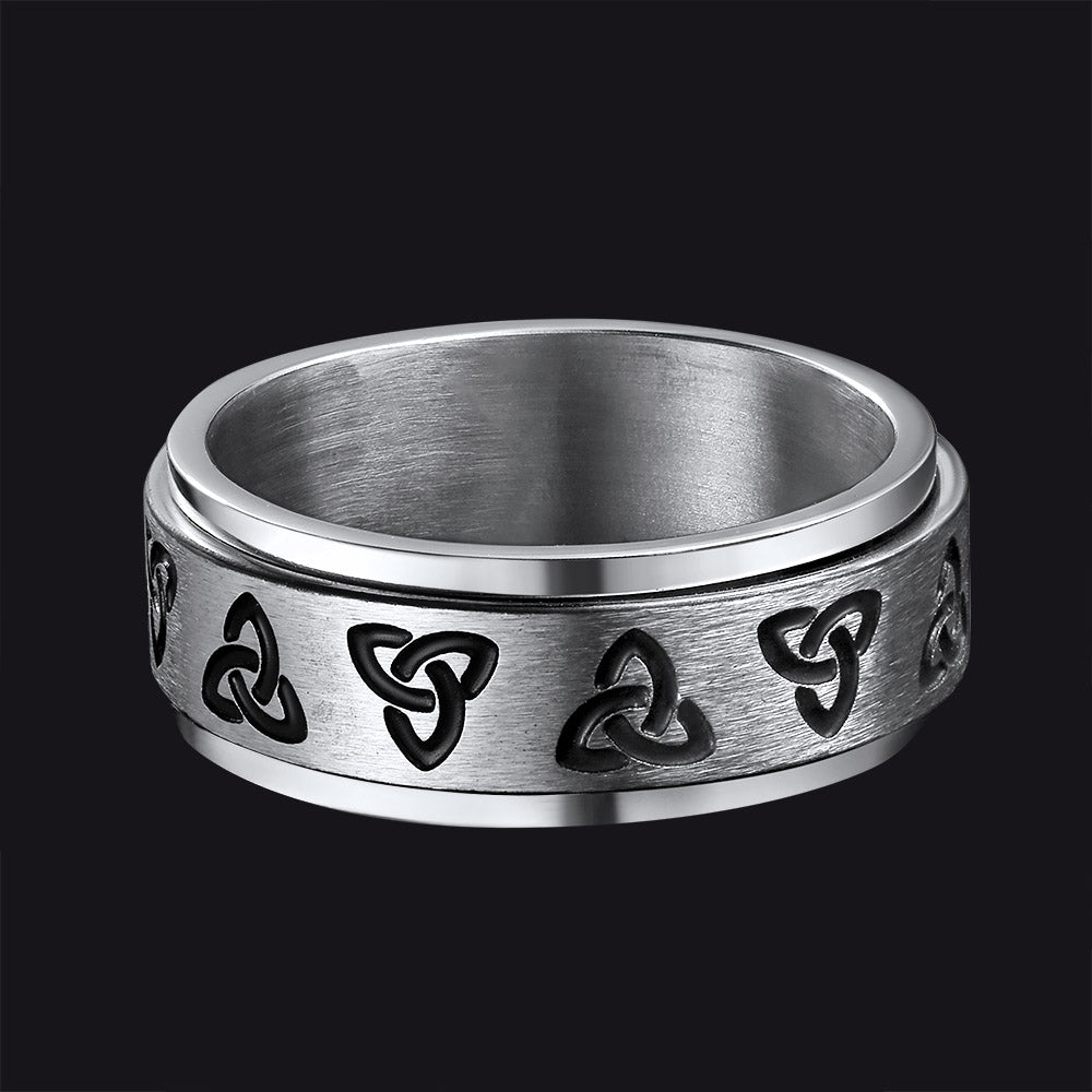 Celtic Knot Fidget Band Ring for Anxiety for