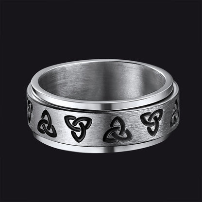 Celtic Knot Fidget Band Ring for Anxiety for