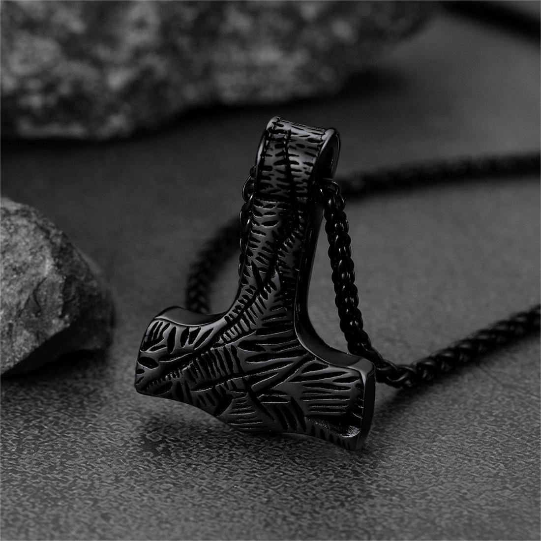 Flash Viking Thor's Hammer Necklace Mjolnir Pendant for