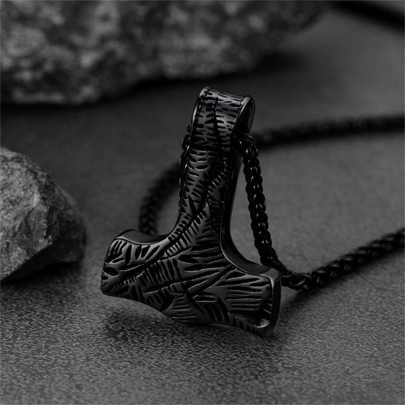 Flash Viking Thor's Hammer Necklace Mjolnir Pendant for