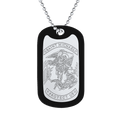 Engraved Military Saint Michael Necklace Dog Tag for
