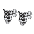 Punk Crown Skull Stud Earrings for Halloween Gift