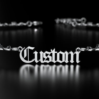 Barb Wire Personalized Necklace