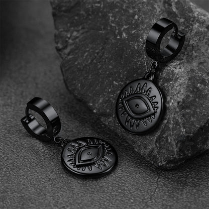 Evil Eye Hoop Dangle Earrings for