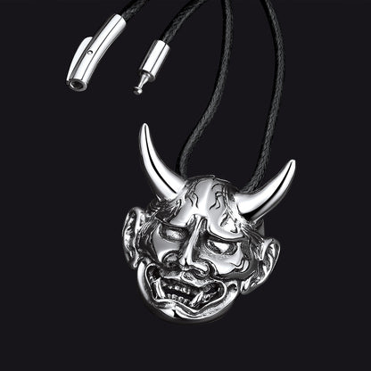 Faithheart Demon Hannya Mask Pendant Necklace for
