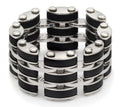 Black Link Steel Ring