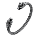 Viking Wolf Head Arm Ring Cuff Bracelet for