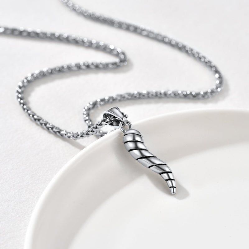 Italian Horn Pendant Necklace Cornicello Amulet Talisman
