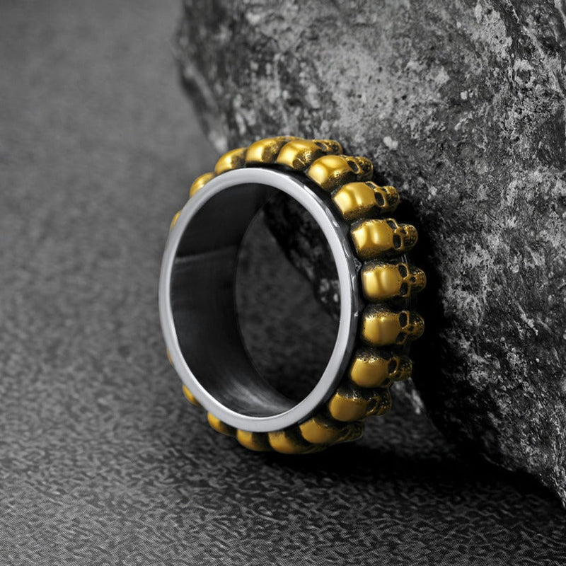 Gothic Skull Ring Anxiety Fidget Ring for
