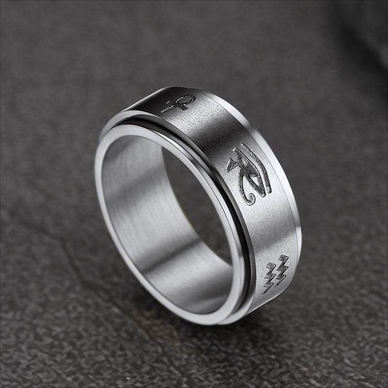 Egyptian Eye of Horus Spinning Fidget Anxiety Ring