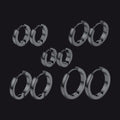 5 Pairs Minimalist Hoop Earrings Set for