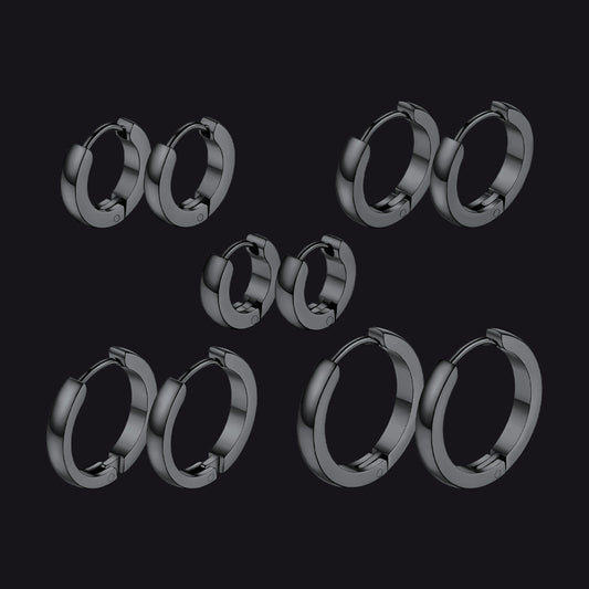 5 Pairs Minimalist Hoop Earrings Set for