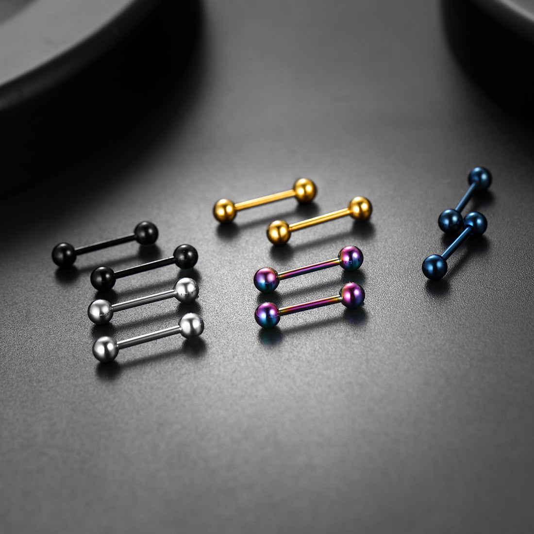 5 Pairs Small Ball Stud Earrings for