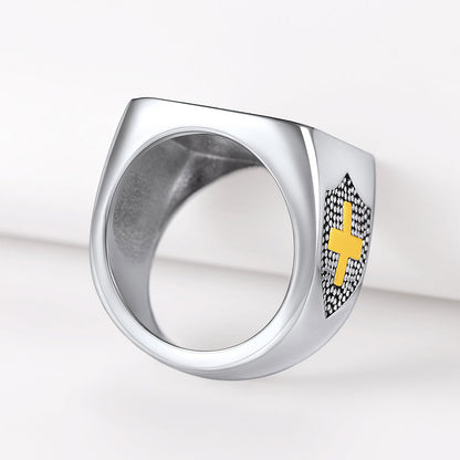 Faithheart Jerusalem Cross Signet Ring for
