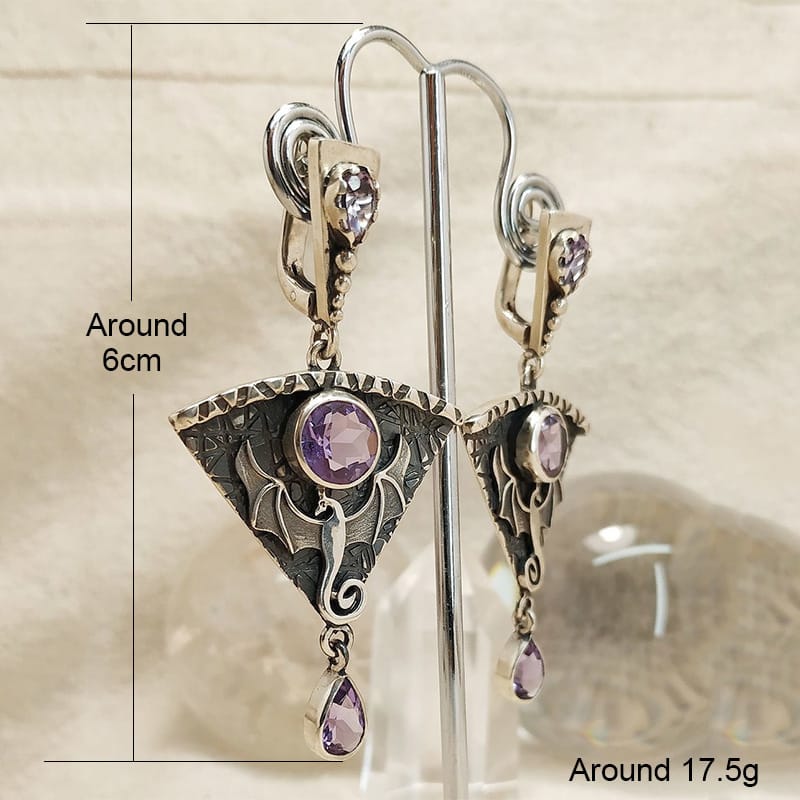 Enchanting Dragon Crystal Gothic Earrings