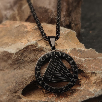 Faithheart Viking Rune Valknut Necklace for