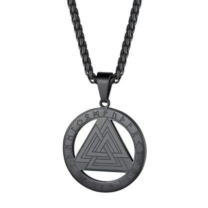 Faithheart Viking Rune Valknut Necklace for