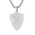 Saint Michael Necklace Archangel Shield Pendant for