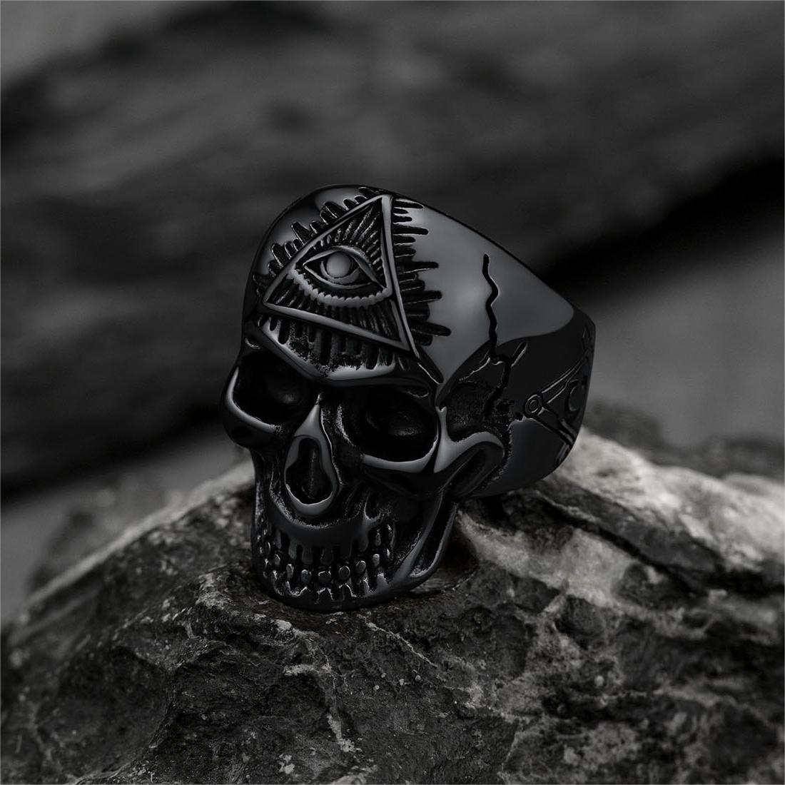 Eye of Providence Skull Ring for
