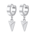 Flash Triangle Spike Dangle Hoop Earrings for