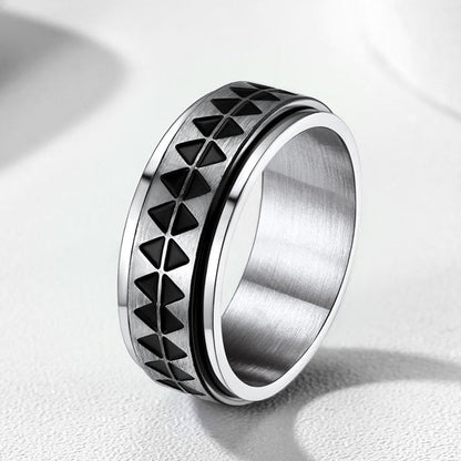 Faithheart Unique Triangle Anxiety Ring Stainless Steel