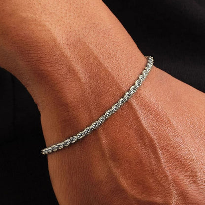3mm/6mm Link Rope Chain Bracelet for