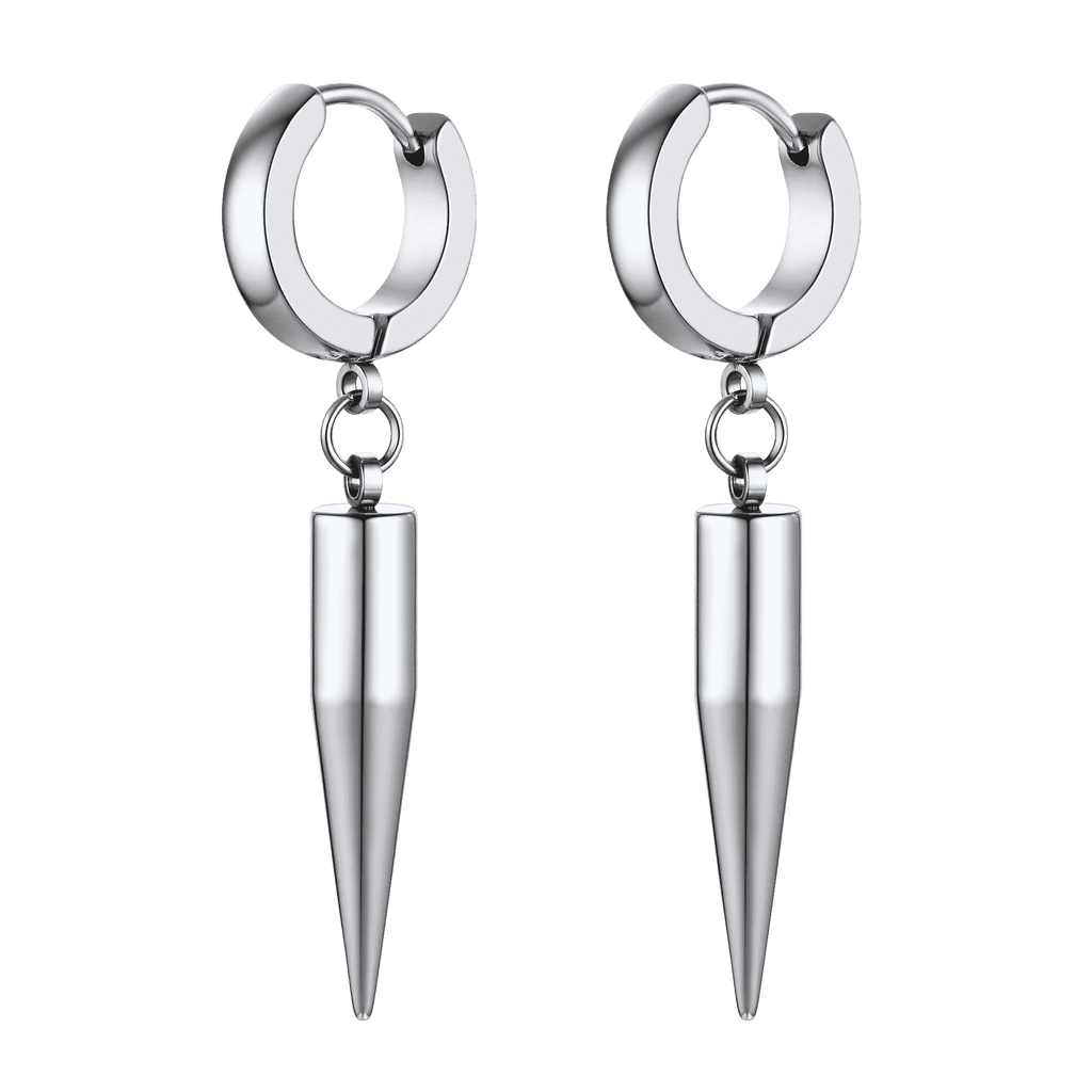Punk Long Spike Dangle Hoop Earrings for
