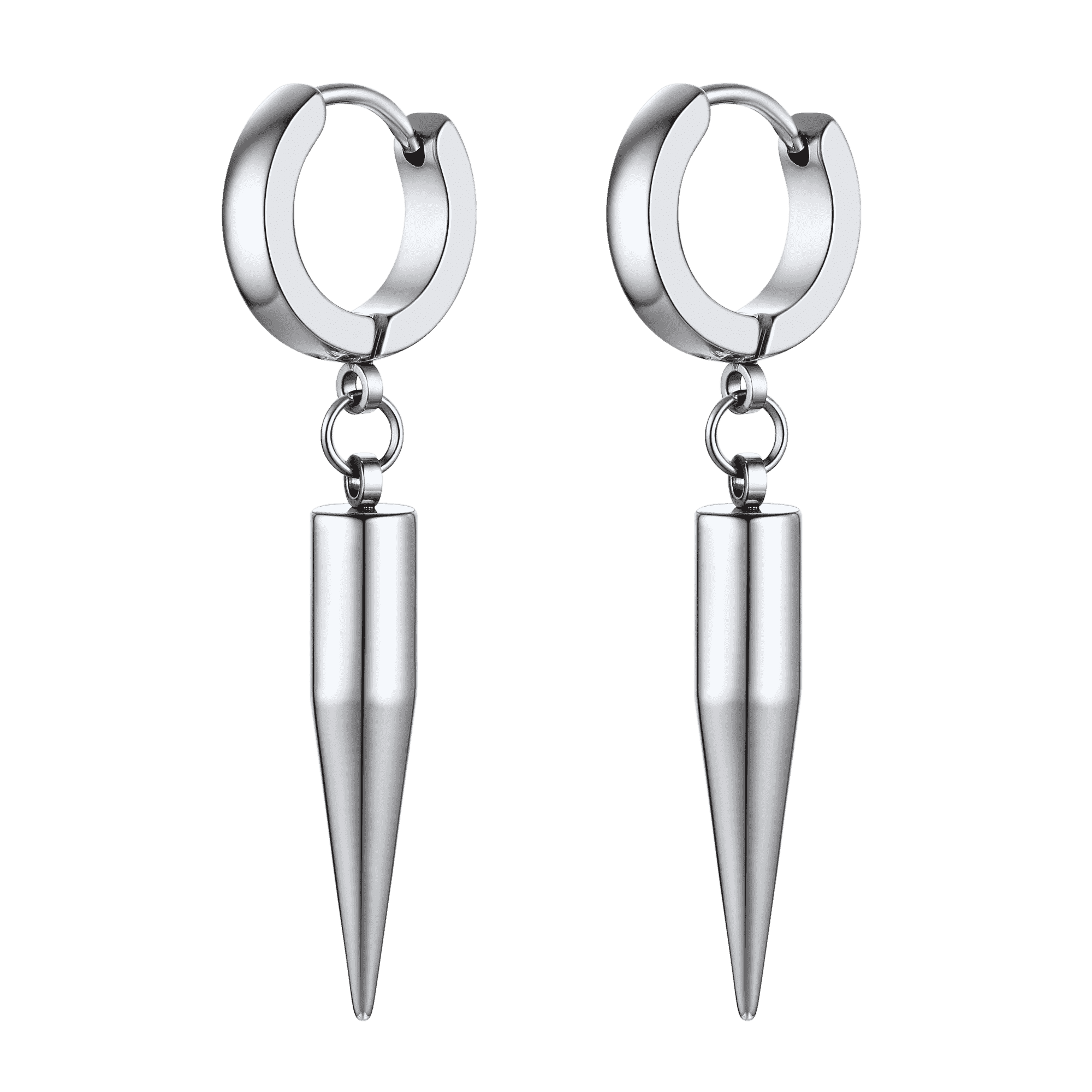 Punk Long Spike Dangle Hoop Earrings for
