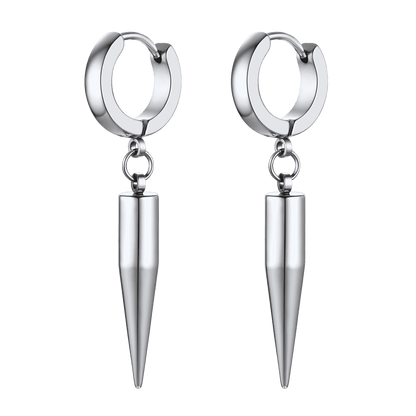 Punk Long Spike Dangle Hoop Earrings for