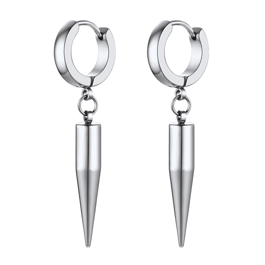 Punk Long Spike Dangle Hoop Earrings for