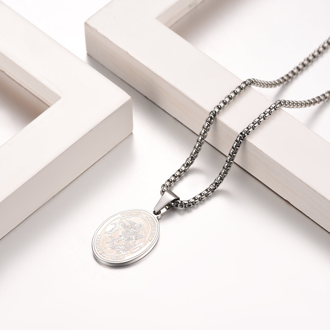 Archangel Michael Medal Pendant Necklace