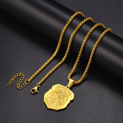 The Archangel St. Michael Necklace Medal Shield Pendant