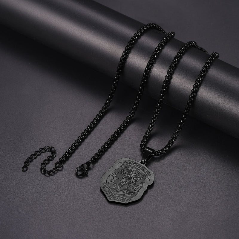 The Archangel St. Michael Necklace Medal Shield Pendant