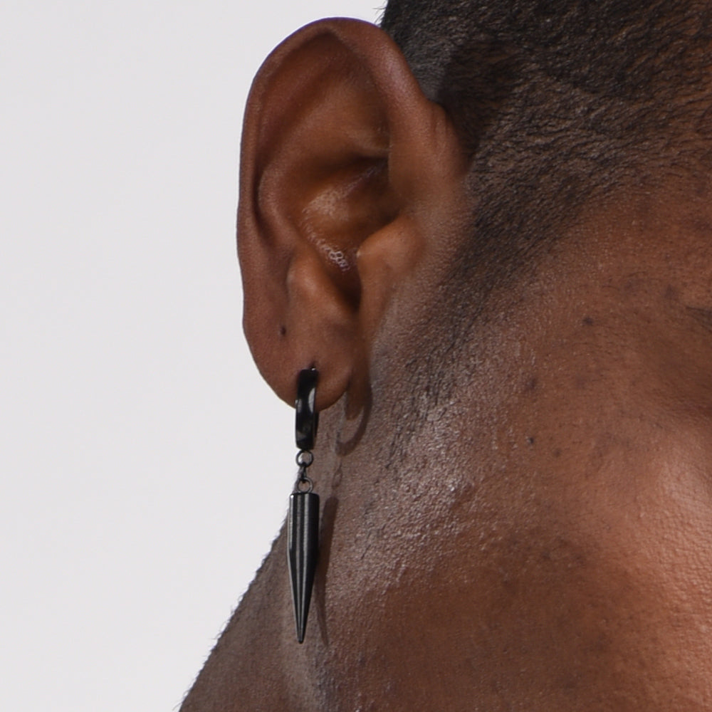 Punk Long Spike Dangle Hoop Earrings for