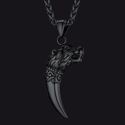 Viking Wolf Tooth Necklace for
